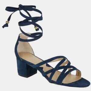 Adrienne Vittadini Alesia blue suede sandals